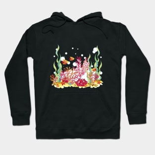 Coral Hand Drawn Hoodie